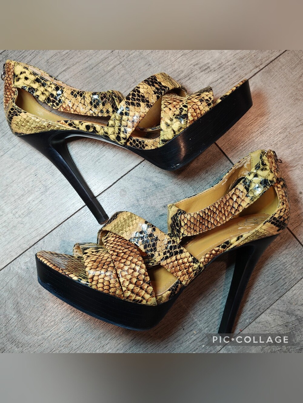 🐍Y2K BCBGeneration Kassidia Platform Python Snakeskin Stiletto Heels🐍